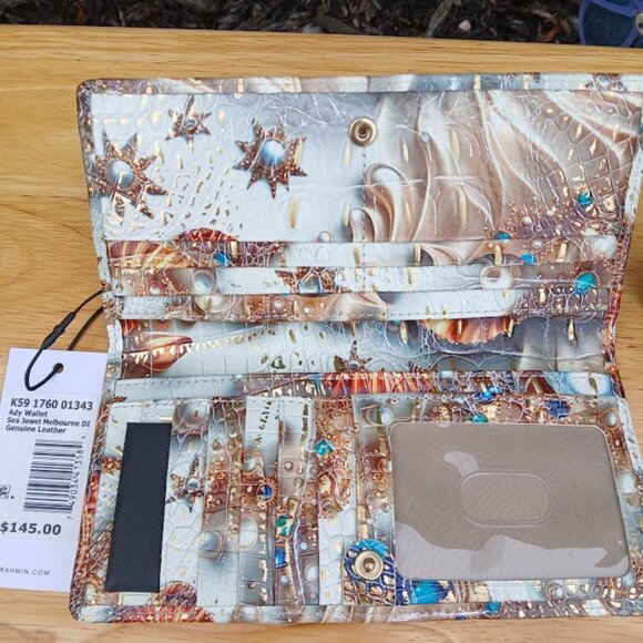 Brahmin Large Duxbury & Ady Wallet NWT Sea Jewel - Picture 4 of 7